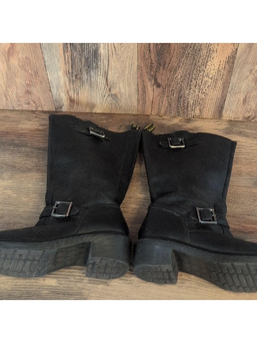 Dr. Martens Streetwear Vintage Combat Boots with Buckles 11 C164 - Picture 6 of 9